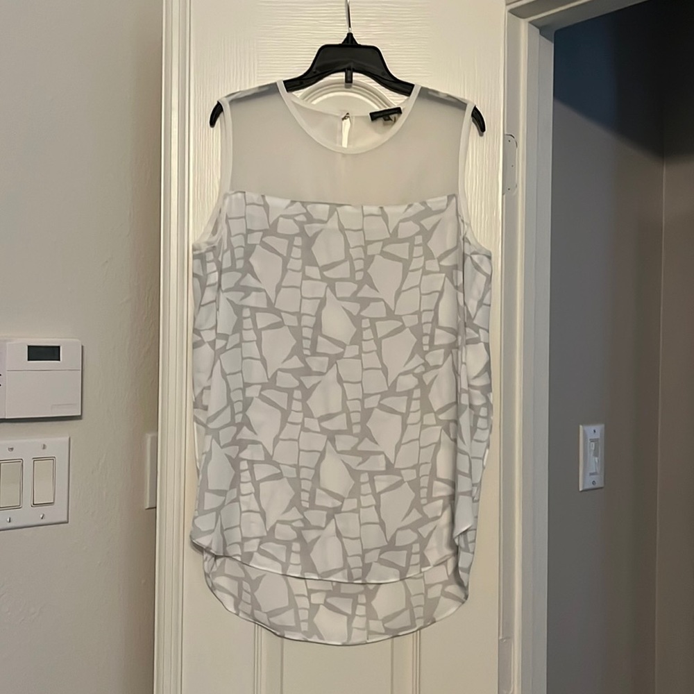 Vince Camuto Geometric Sheer Tunic